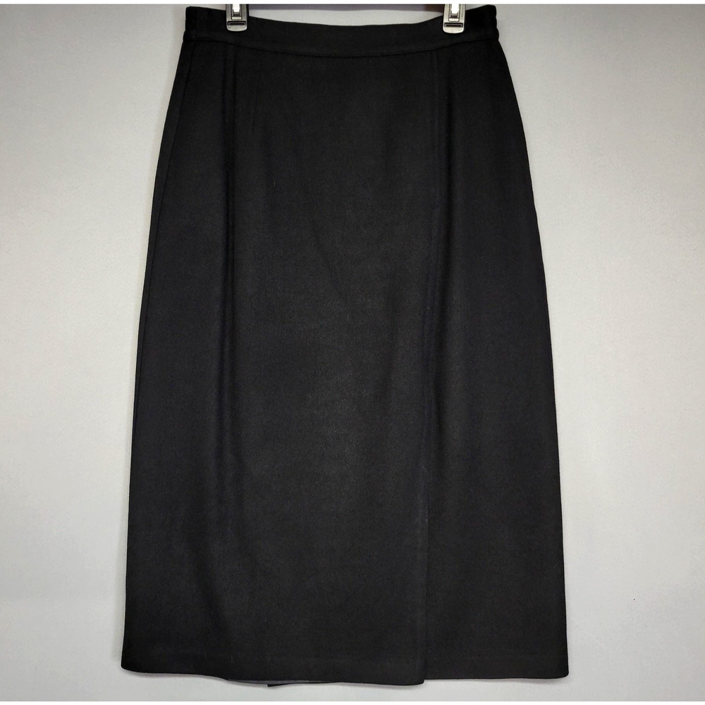 Norton McNaughton‎ Skirt Womens 14 Black Wool Lined Classic Career Long Modest